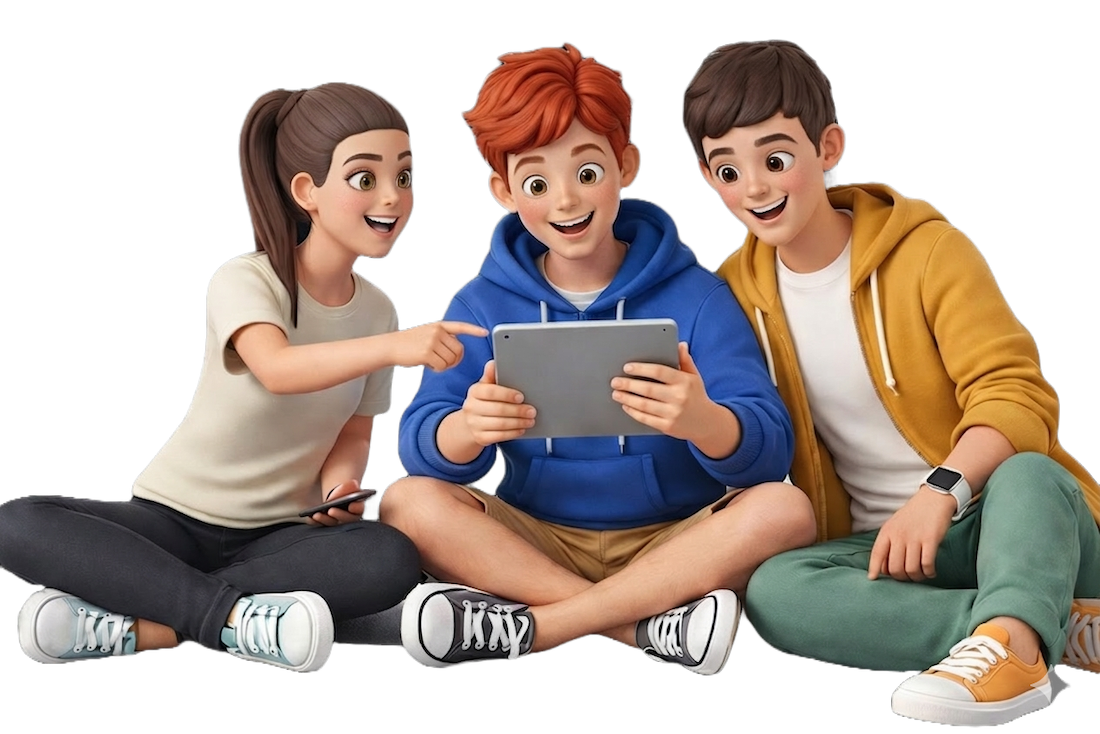 Students studying